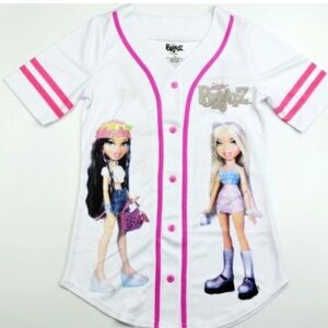 Bratz White and Pink Graphic Baseball Tee